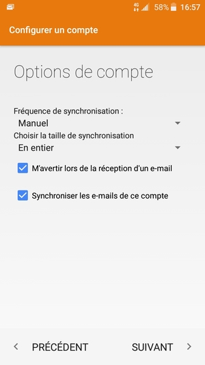 Sélectionnez SUIVANT