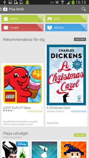 Tryck på Sök-knappen
