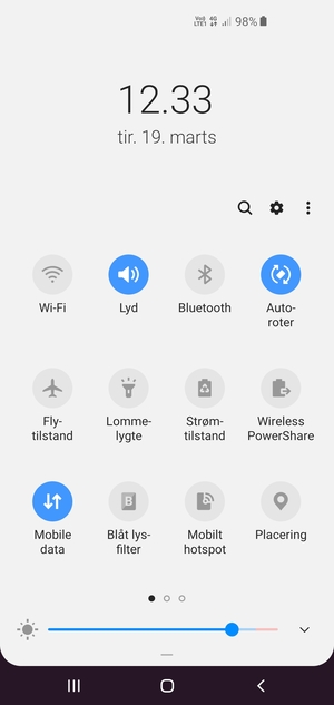 Vælg v-knappen