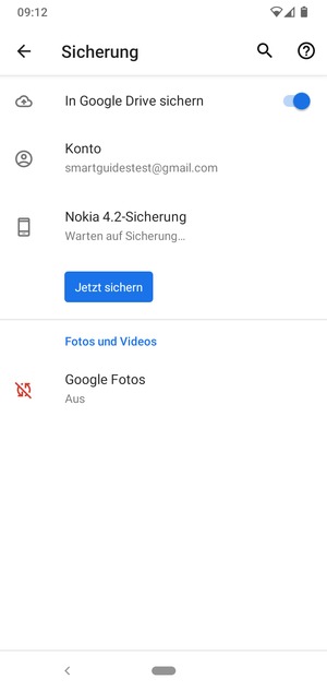 Wählen Sie Konto