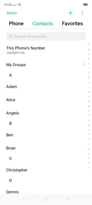Select the Menu button