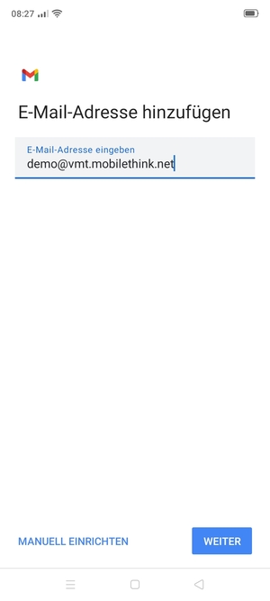 Geben Sie Ihre E-Mail-Adresse ein und wählen Sie WEITER