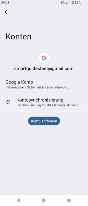 Wählen Sie Kontosynchronisierung