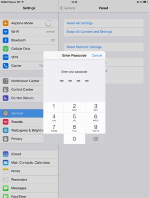 Enter your Restrictions Passcode if this is activated on your iPad