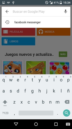 Introduzca el nombre de la aplicación y seleccione Buscar