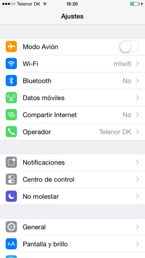 Seleccione Datos móviles