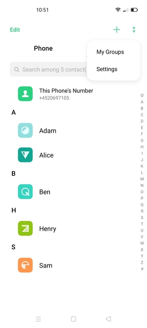 Select Settings