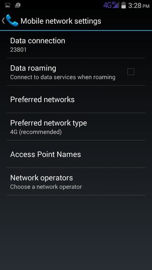 Select Access Point Names