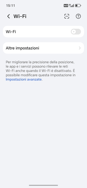 Attiva Wi-Fi