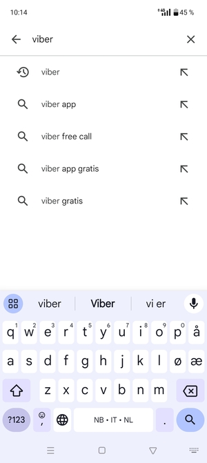Skriv inn applikasjonsnavnet og velg Søk