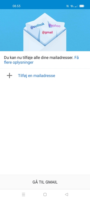 Vælg Tilføj en mailadresse