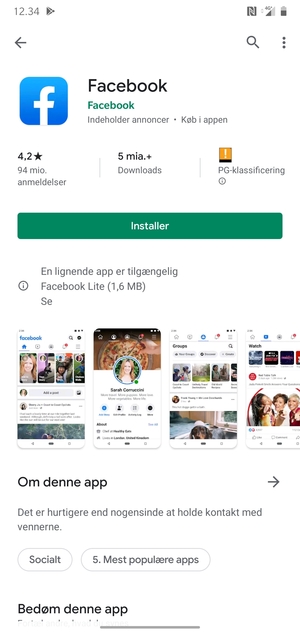 Vælg Installer
