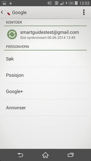 Velg kontoen din