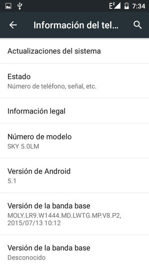 Seleccione Actualizaciones del sistema