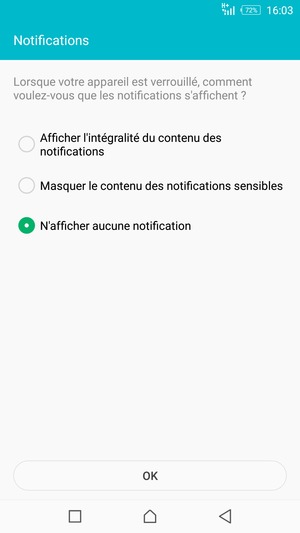 Sélectionnez votre option préférée et sélectionnez OK