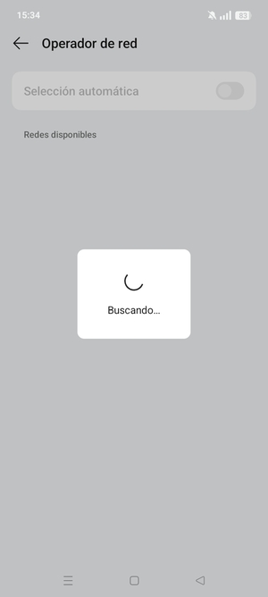 Espere a que la búsqueda termine