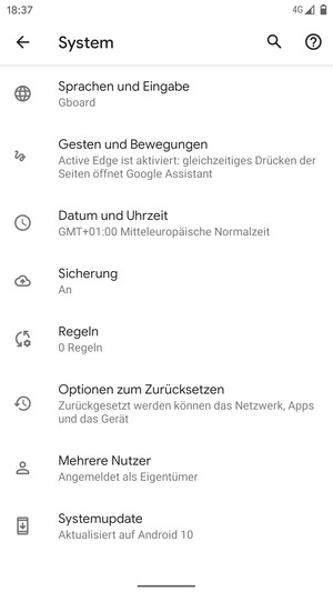 Wählen Sie Systemupdate