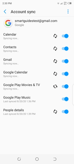 Your contacts from Google will now be synced to your smartphone