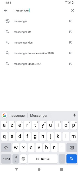 Saisissez le nom de l'appli et sélectionnez Rechercher