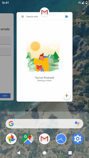 Swipe apps up to close them