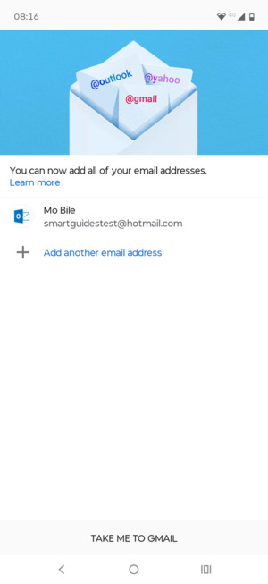 Select TAKE ME TO GMAIL