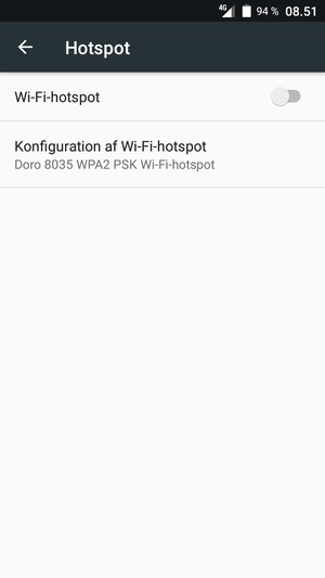 Aktiver Wi-Fi-hotspot