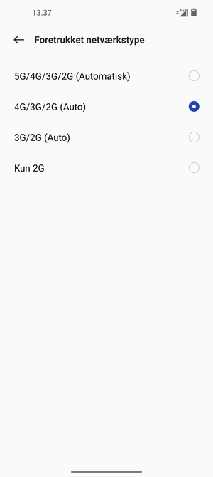 Vælg din foretrukne mulighed