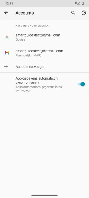 Selecteer uw Google-account