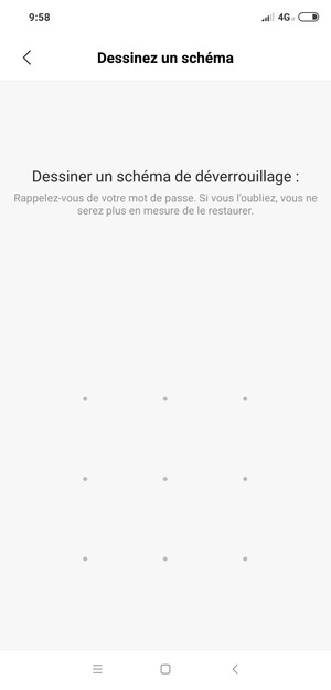 Dessinez un motif de déverrouillage