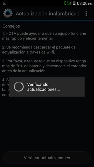 Espere a que la búsqueda termine