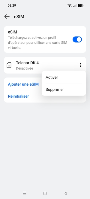 Sélectionnez  Activer