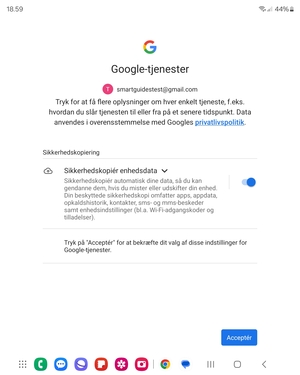 Vælg Acceptér