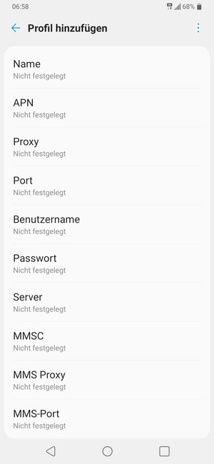 Geben Sie Internet-Informationen ein