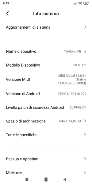 Seleziona Aggiornamento di sistema