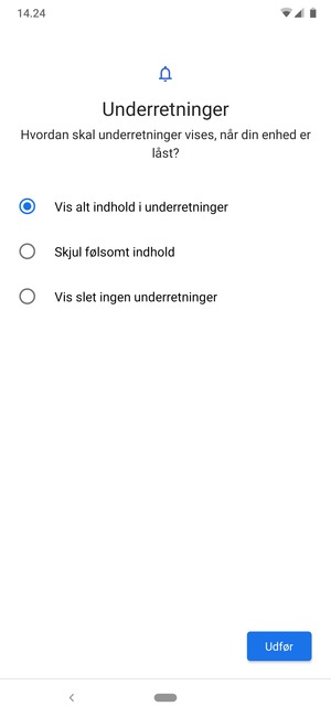 Vælg din foretrukne mulighed og vælg Udfør