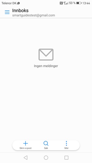 Gmail/Hotmail er klar til bruk