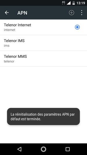 Sélectionnez Nouvel APN