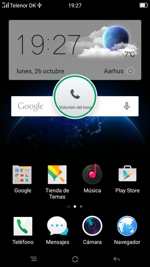 Continúe presionando para ajustar el volumen hasta el nivel requerido