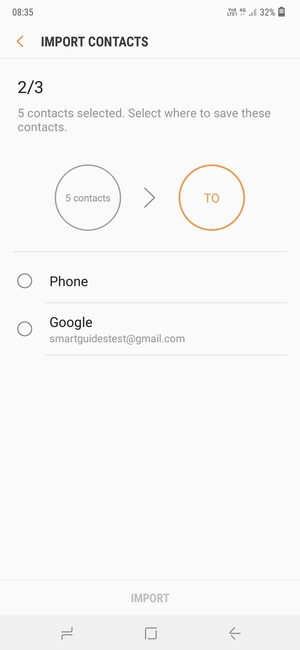 Select your Google account