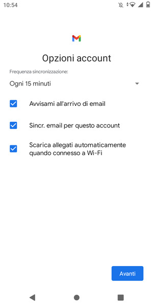 Seleziona Avanti