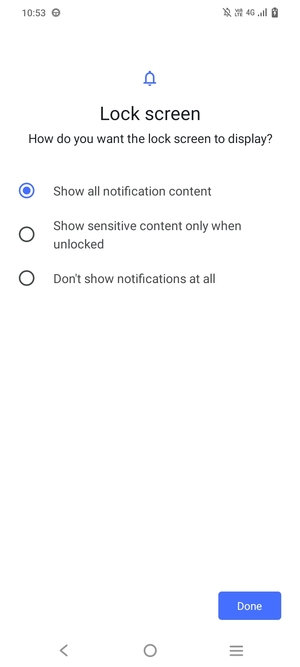 Select your preferred option and select Done