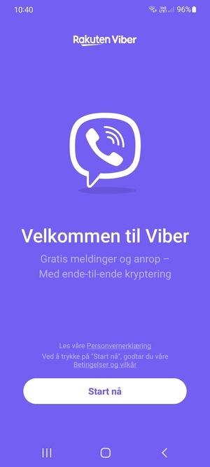 Applikasjonen er klar til bruk