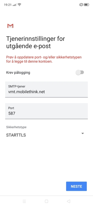 Velg Sikkerhetstype