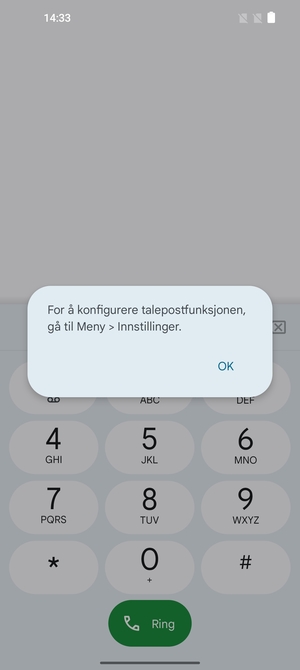 Hvis personsvar ikke er innstilt, velg OK