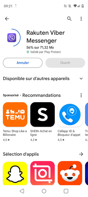 Veuillez attendre la fin de la procédure d'installation