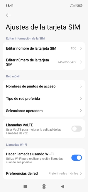 Seleccione Seleccionar operadora