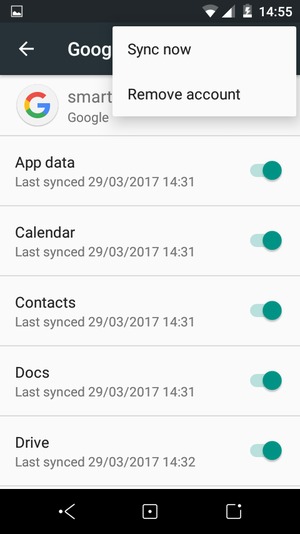Select Sync now
