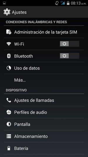 Seleccione Wi-Fi