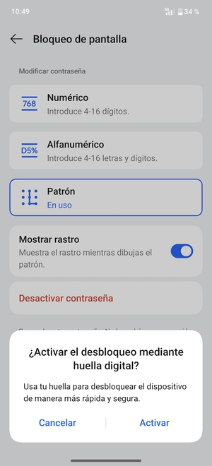 Seleccione la opción deseada