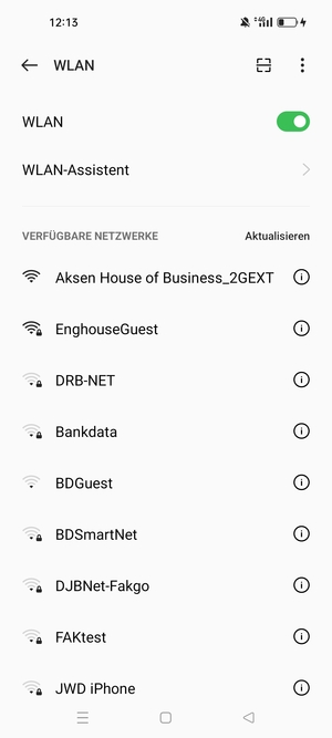 Wählen Sie das Wireless-Netzwerk, zu dem Sie eine Verbindung herstellen möchten